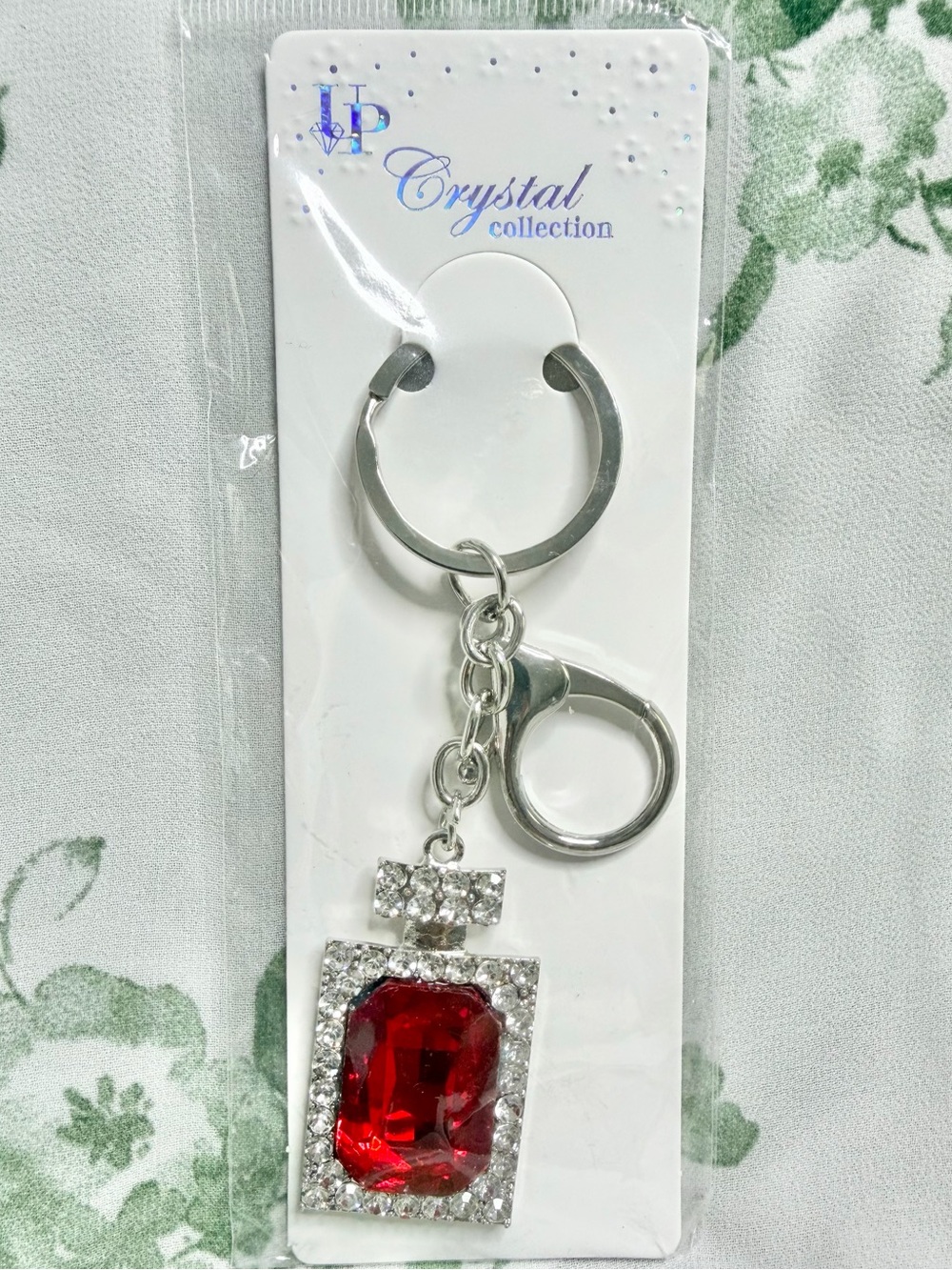 Sliver Red Bottle Bag Charm / Keychain